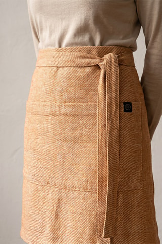 Tablier en lin - Camel
