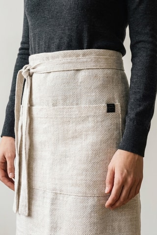 Tablier en lin - Blanc