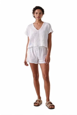 T-shirt et short en lin Symi - Blanc