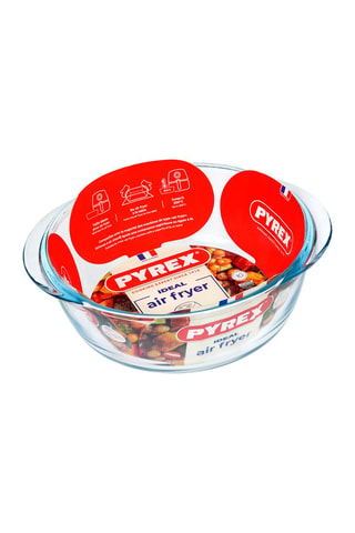 Plat rond en verre borosilicate Pyrex® pour air fryer - 20 x 18 cm
