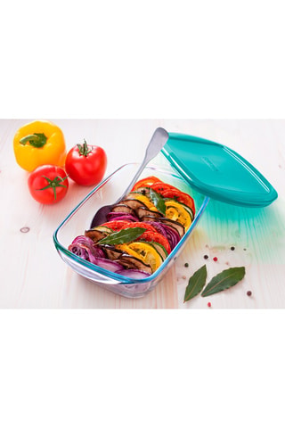 Plat de conservation rectangulaire en verre borosilicate Cook & Store - 1,1 l
