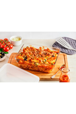 Plat de conservation rectangulaire en verre borosilicate Cook & Freeze - 80 cl