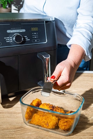 Base carrée avec anse pour Air Fryer en verre borosilicate - 1,5 l