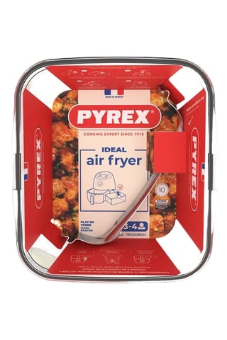 Base carrée avec anse pour Air Fryer en verre borosilicate - 2,1 l