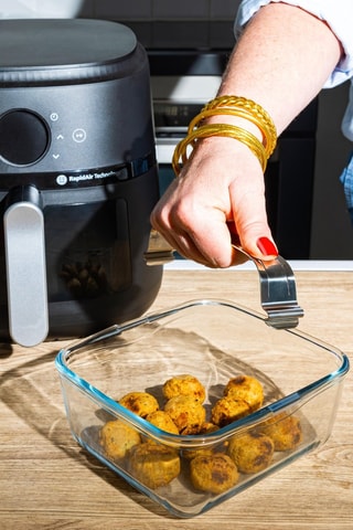 Base carrée avec anse pour Air Fryer en verre borosilicate - 2,1 l