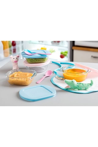Boîte de conservation en verre borosilicate et couvercle en plastique sans BPA My First - 30 cl