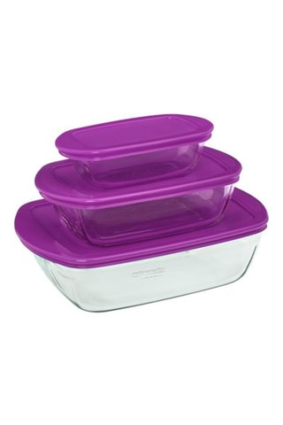 3 boîtes de conservation en verre Cook & Store Mix&Match - 0,4 l/1,2 l/ 2,5 l