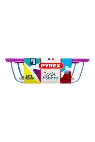 3 boîtes de conservation en verre Cook & Store Mix&Match - 0,4 l/1,2 l/ 2,5 l
