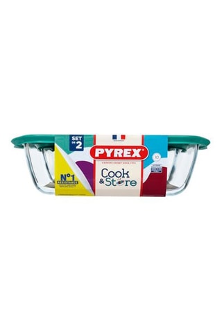 2 boîtes de conservation en verre Cook & Store Mix&Match - 1,2 et 2,5 l