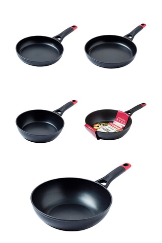 4 x Poêle et 1 x Wok Optima + - 24/28 cm