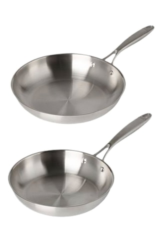 2 poêles en acier inoxydable Infinity - 24 et 28 cm