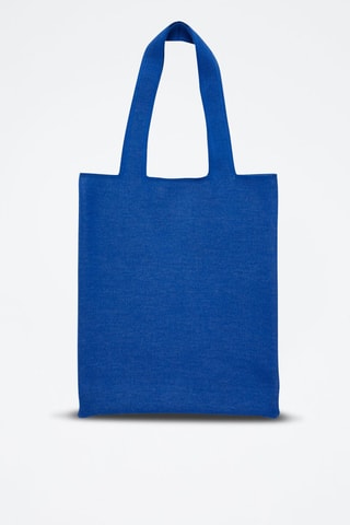 Wollen Totebag   Marineblauw