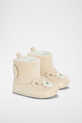 Chaussons fourrés - Beige