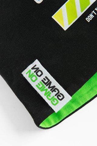 Bonnet réversible - Noir et vert