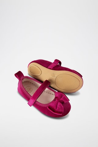 Ballerines en velours - Rouge