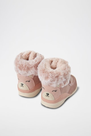 Bottines fourrées - Rose poudré