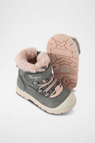 Bottines fourrées - Gris clair