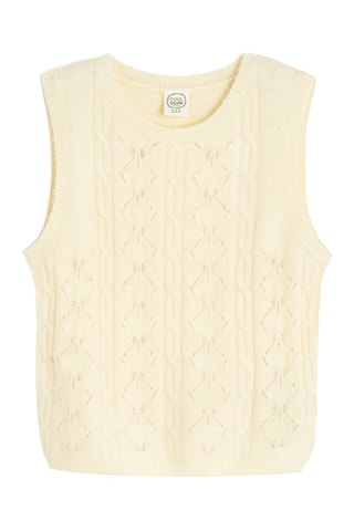 Pull sans manches - Ecru