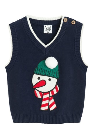 Pull sans manches - Bleu marine