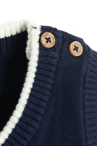 Pull sans manches - Bleu marine