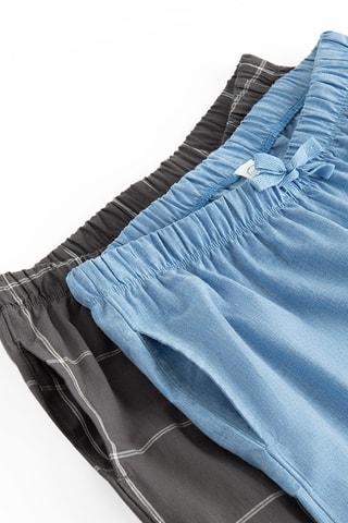 2 pantalons - Anthracite et ciel