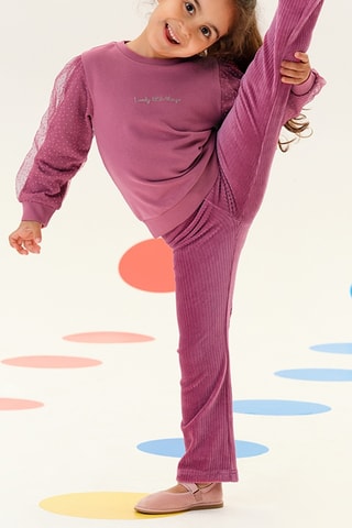 Pantalon en velours - Vieux rose