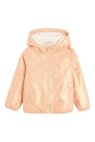 Parka à capuche 2-en-1 - Vert menthe et orange