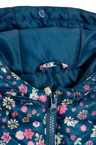Parka à capuche 2-en-1 - Rose et bleu marine