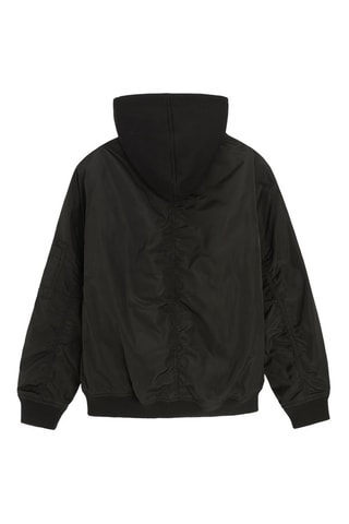 Bomber à capuche - Noir