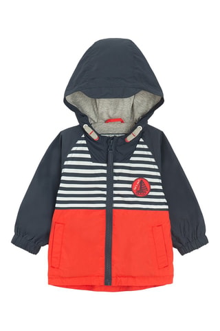 Veste à capuche - Rouge et anthracite