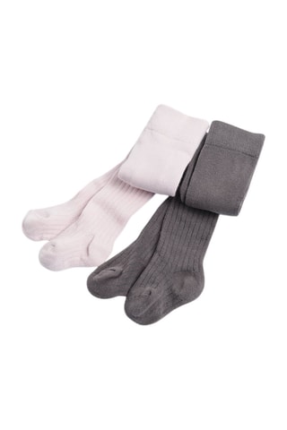 2 collants Nude et gris foncé