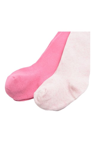 2 collants en coton biologique - Rose