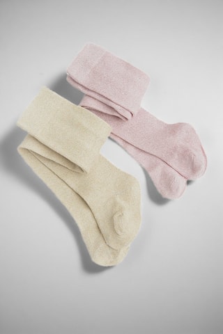 2 collants - Beige et rose