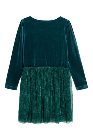 Robe en velours - Vert foncé