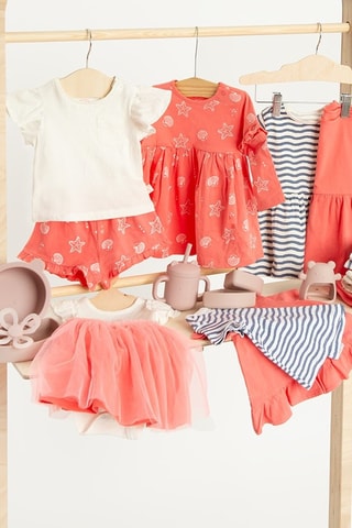 2 robes - Corail et bleu marine