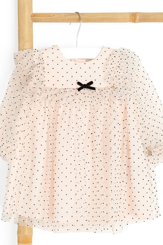 Robe plumetis - Beige
