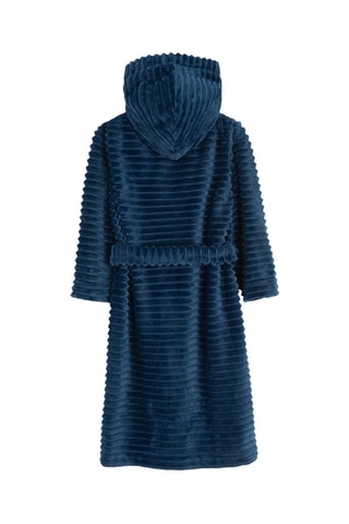 Peignoir à capuche - Bleu pétrole