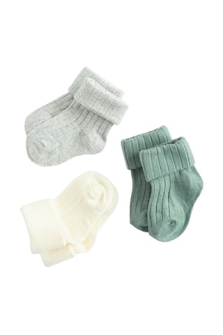 3 paires de chaussettes - Gris et vert