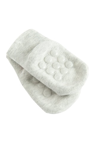 2 paires de chaussettes antidérapantes - Blanc et gris chiné