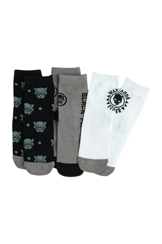 3 paires de chaussettes Black Panther Avengers Marvel - Multicolore