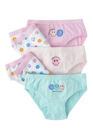 5 culottes Smiley - Multicolore