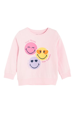 Pyjama Smiley - Rose et blanc
