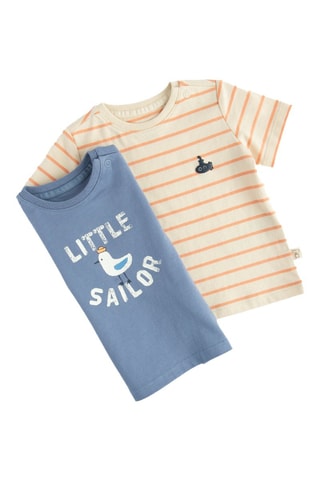 2 t-shirts - Gris et beige