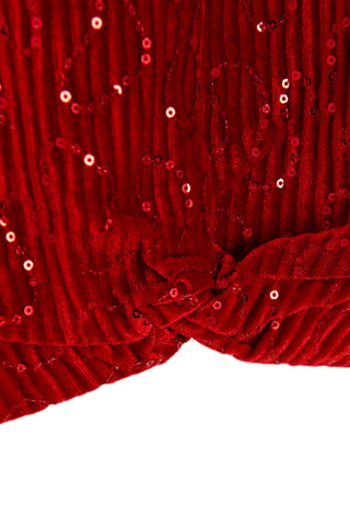 T-shirt en velours - Rouge