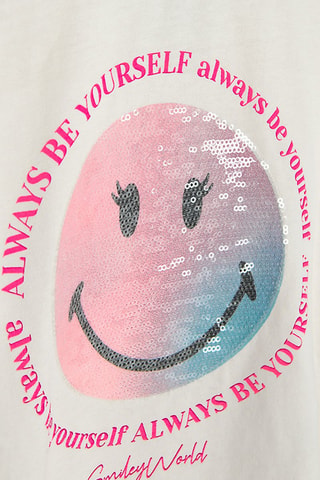 T-shirt Smiley - Blanc