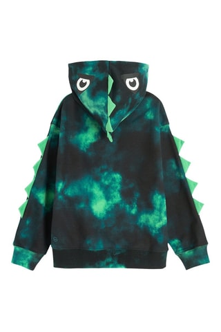 Sweat tie and dye à capuche - Noir