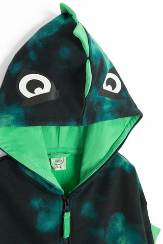 Sweat tie and dye à capuche - Noir