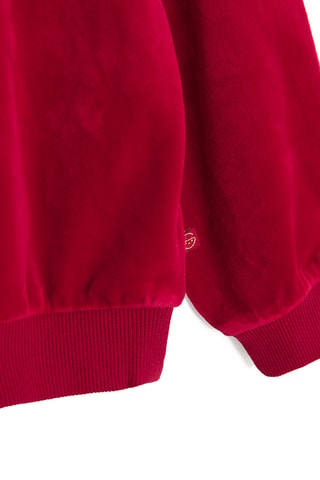 Sweat en velours - Rouge