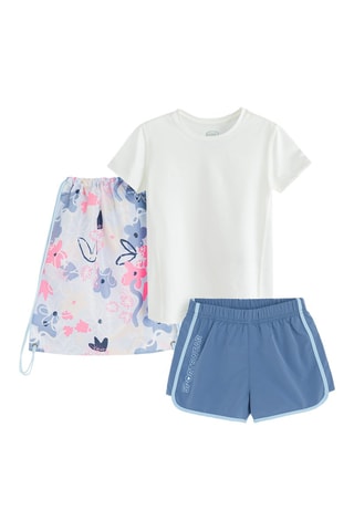 Ensemble 3 pièces - Blanc et bleu cobalt