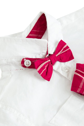Ensemble 3 pièces - Fuchsia et blanc
